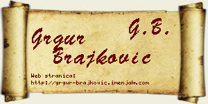 Grgur Brajković vizit kartica